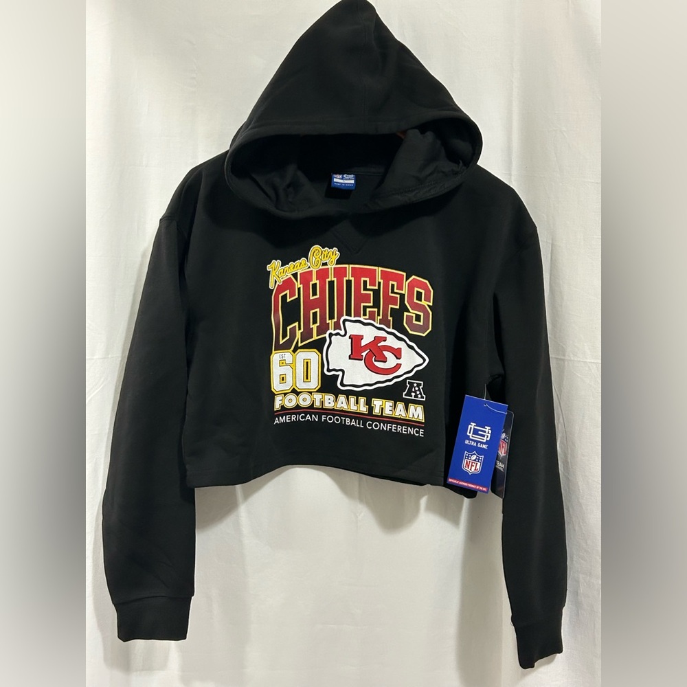 NFL - Kansas City Chiefs Cropped Black Hoodie